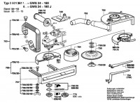 Bosch 0 601 361 103 Gws 24-180 Angle Grinder 230 V / Eu Spare Parts